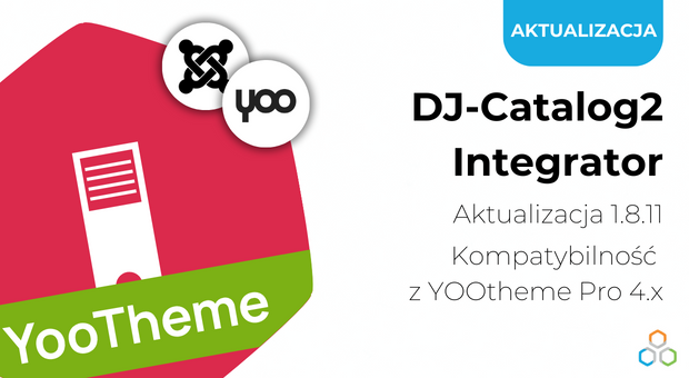 Aktualizacja: Dodatek DJ-Catalog2 Integrator w wersji 1.8.11 zapewnia zgodność z YOOtheme Pro 4